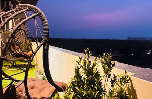 Dwarka Apartment | 3-bedroom apartment with swings in a large balcony near airport