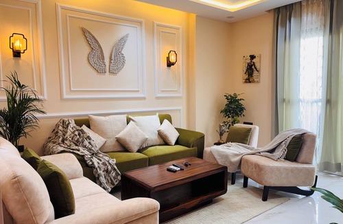 Dwarka Apartment | 3-bedroom apartment with swings in a large balcony near airport