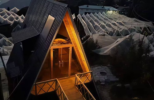 Theog Ski Chalet | A shape cabin, Private jacuzzi