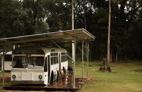 Coffee Camp Cabin | Coffee Grounds - The Bus