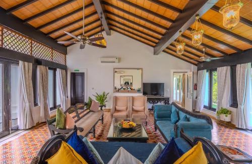 Pilerne Industrial Estates Villa | ELIVAAS Signature Villa Seine Indo-Portuguese 3-BHK villa with a Kid's Room, Private pool Near Candolim Beach