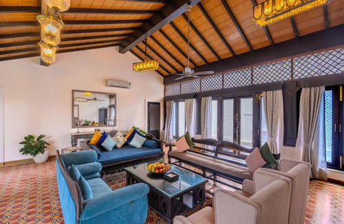 Pilerne Industrial Estates Villa | ELIVAAS Signature Villa Seine Indo-Portuguese 3-BHK villa with a Kid's Room, Private pool Near Candolim Beach