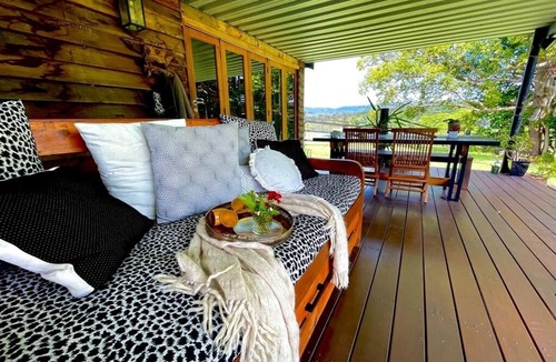 West Woombye House | The Dairy Cottage - rustic timber cottage with outdoor living, set on acreage