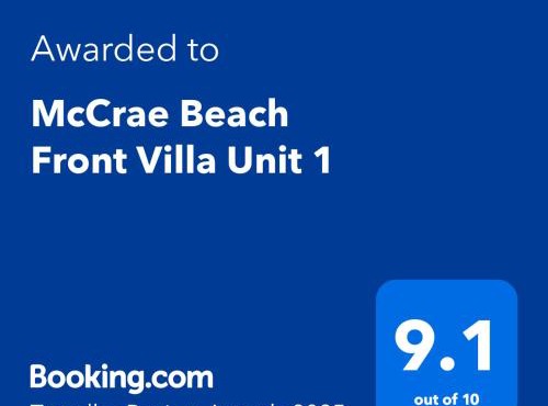 McCrae Beach Front Villa Unit 1 in McCrae