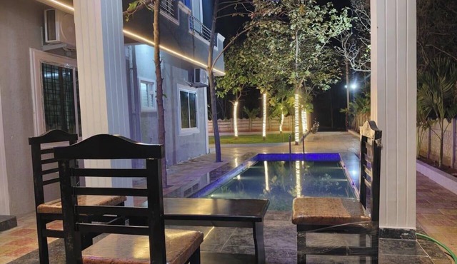 Spacious 4-bedroom farmhouse and banquet hall with AC kitchen available in Bibinagar
