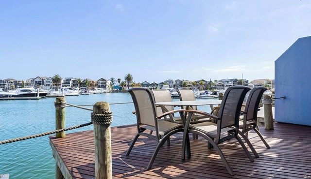 Waterfront Haven with Deck, Marina Views & Parking in Patterson Lakes