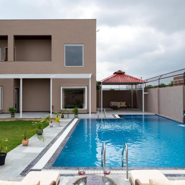 Jaipur Villa | ELIVAAS Signature Casa Horizon 6-BHK Villa with Private Pool, Spacious Lawn, Terrace & Poolside Gazebo
