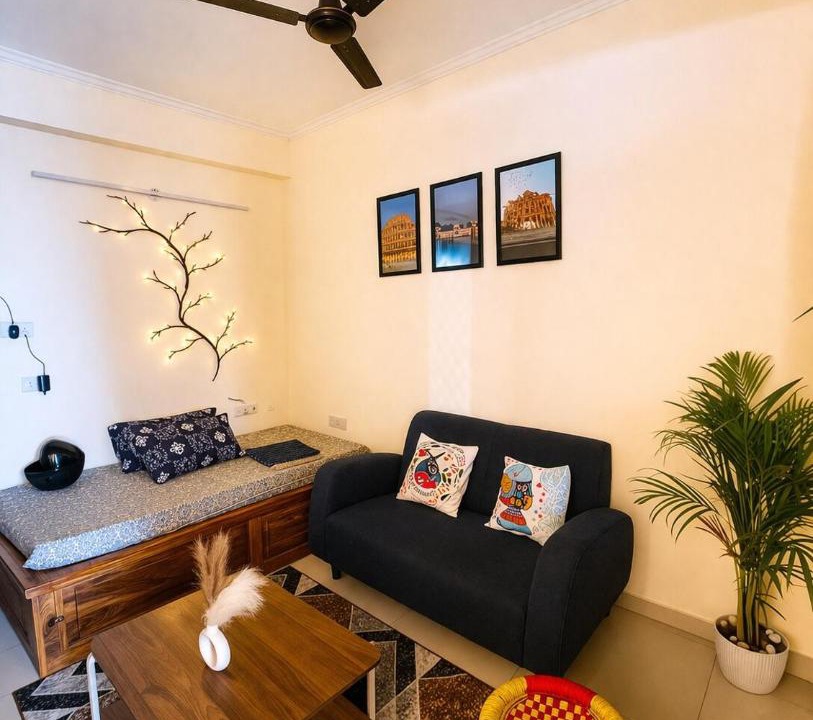 Durgapura Apartment | The Cozy Cloud 11, 1BHK Apartment Near WTP Mall and Airport