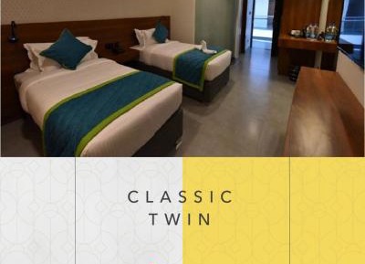 Classic Twin Room (Enjoy 10% off on Evening Cocktails  Early Check-In upto 2 hours (subject to availability) Early Check-In upto 2 hours (subject to availability)  