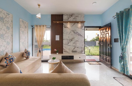Hosur Apartment | The Blue Orchard Private Pool Lawn 1hr HSR