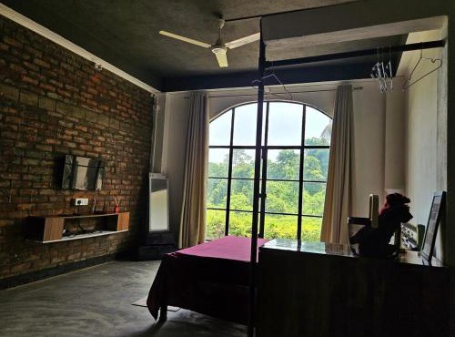 Industrial Studio with Forest Views